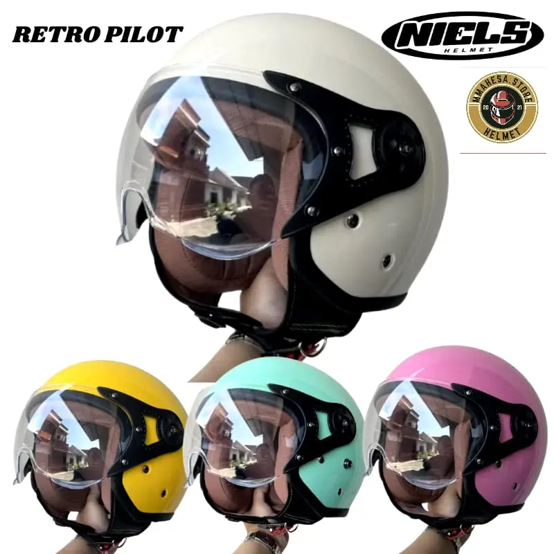 Helm BOGO Hijab Retro Dewasa SNI 100% Asli | BOGO - Motorcycle, Motor Helm Retro 0