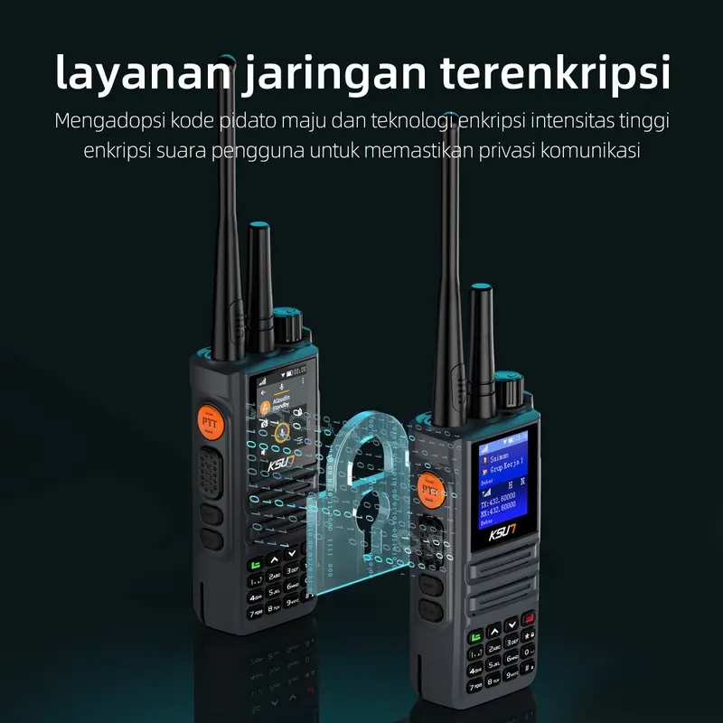 KSUN zl8668 terbaru ht ZELLO UHF VHF Analog DANPOC Walkie talkie yang dapat melakukan panggilan 4G/WIFI 7