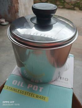 Product Review of Oil Pot Saringan Minyak Stainless Steel 1.3 Liter dengan Box Kitchenware - Tahan Karat dan Tahan Lama from @**h 0