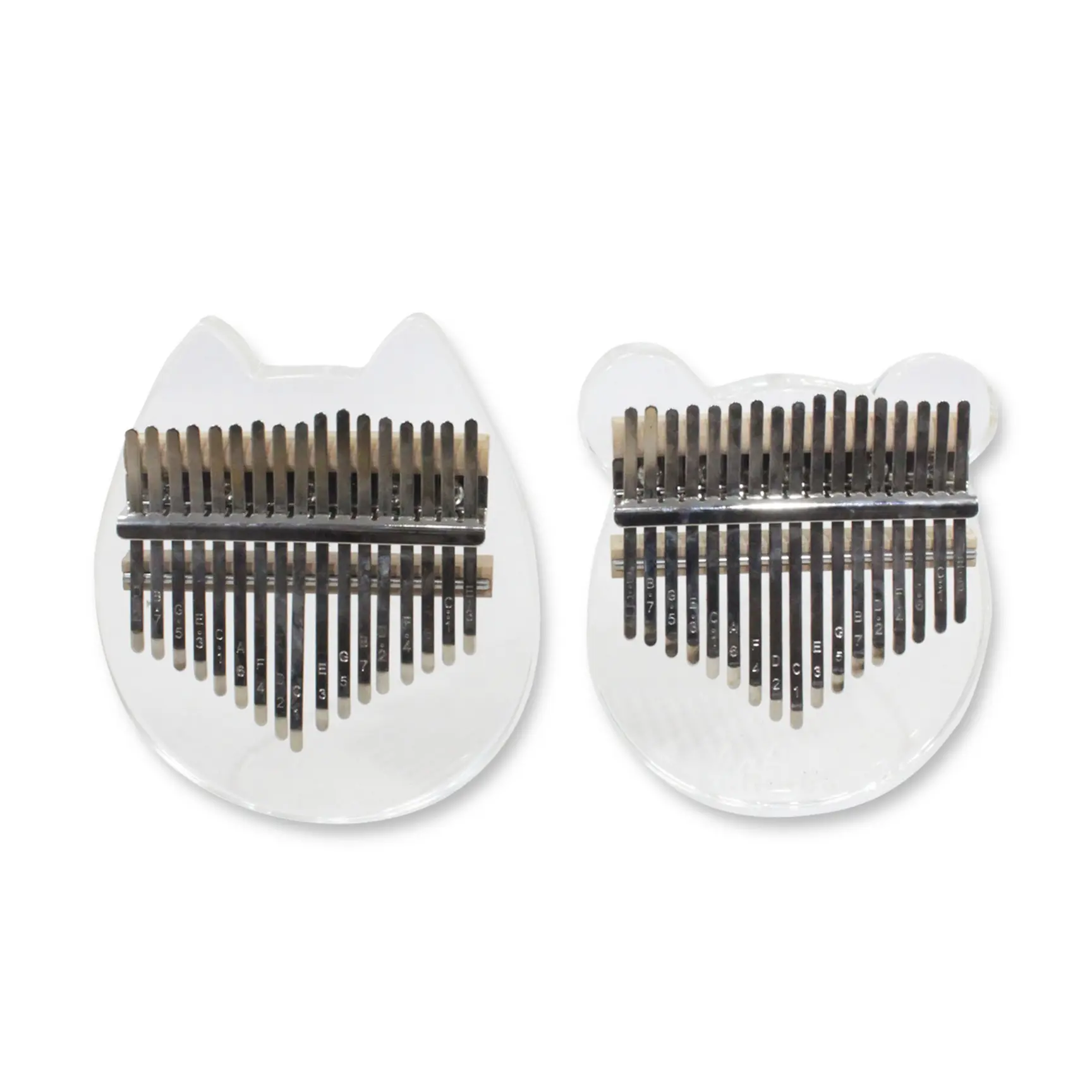 Kalimba Acrylic Model Beruang dan Kucing Kalimba Akrilik Transparan Hardcase Murah Jakarta