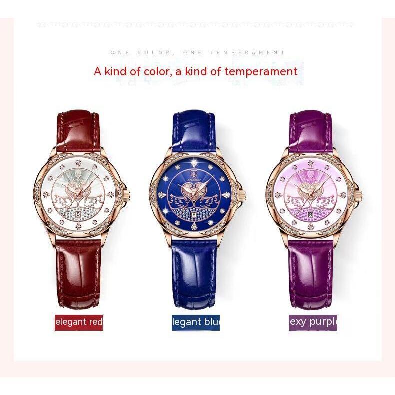 Swiss brand waterproof luminous women's calendar quartz watch _voghion.com