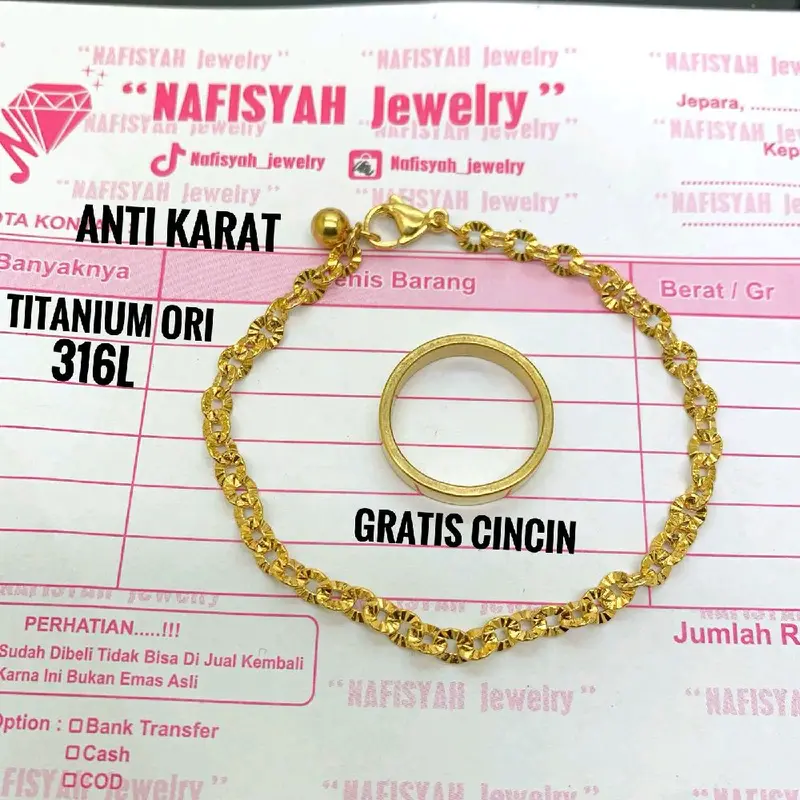 GELANG TANGAN RANTAI NORI GRAFIR TITANIUM Bracelets 0