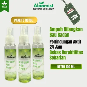 Deodorant Tawas Spray Penghilang Bau Badan 100ml – Bebas Alkohol | Beli 2 Gratis 1