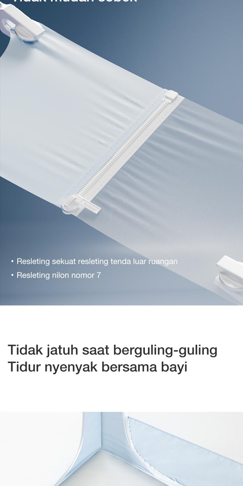 Product Introduction of Kelambu Medoga PDD Anti Jatuh Anti Nyamuk Jaring Tahan Lama Tebal Kelambu Kasur Anak Dewasa Jumbo 9