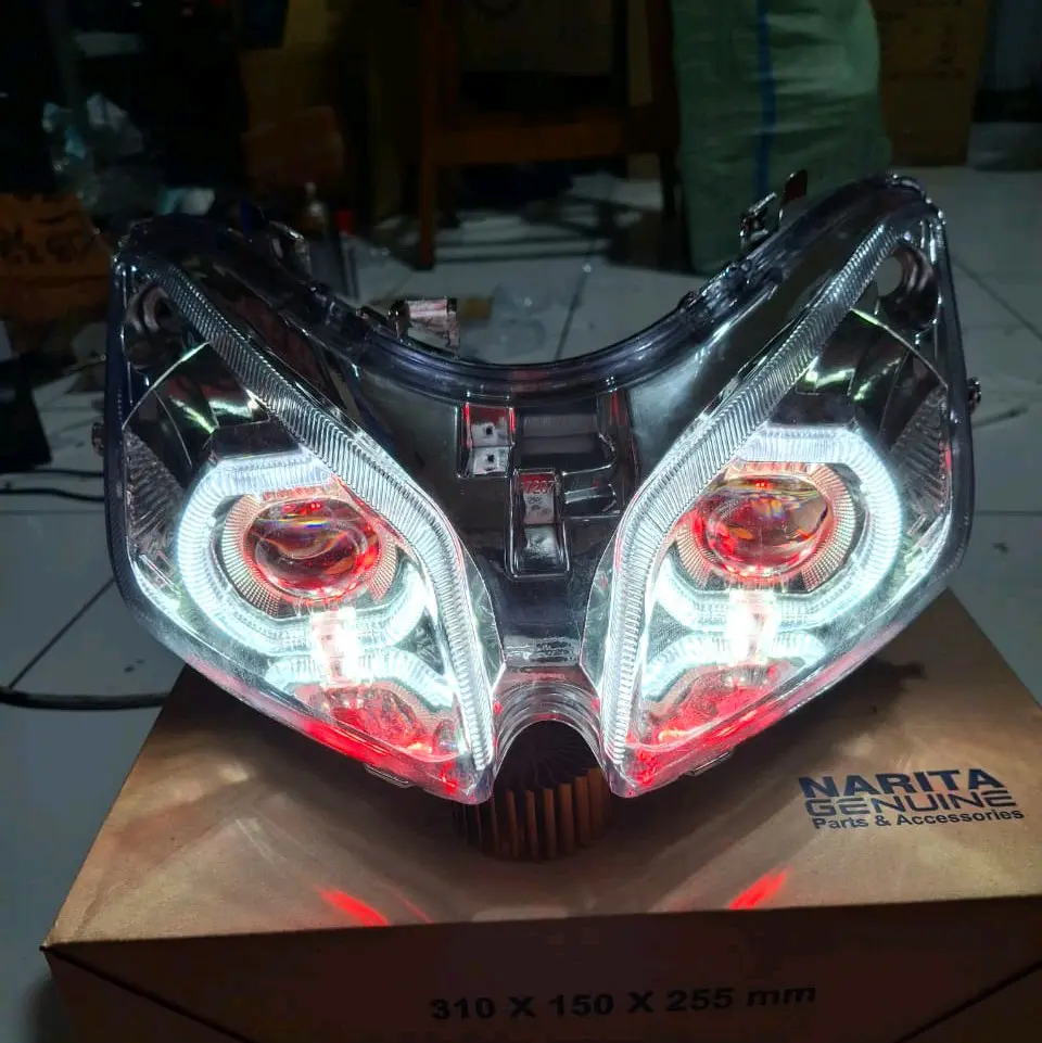 Reflektor Lampu Depan BILED ALBED Vario 110 Vario Lama/Old Double Biled 2.5 inch Fullset Lengkap Best Quality