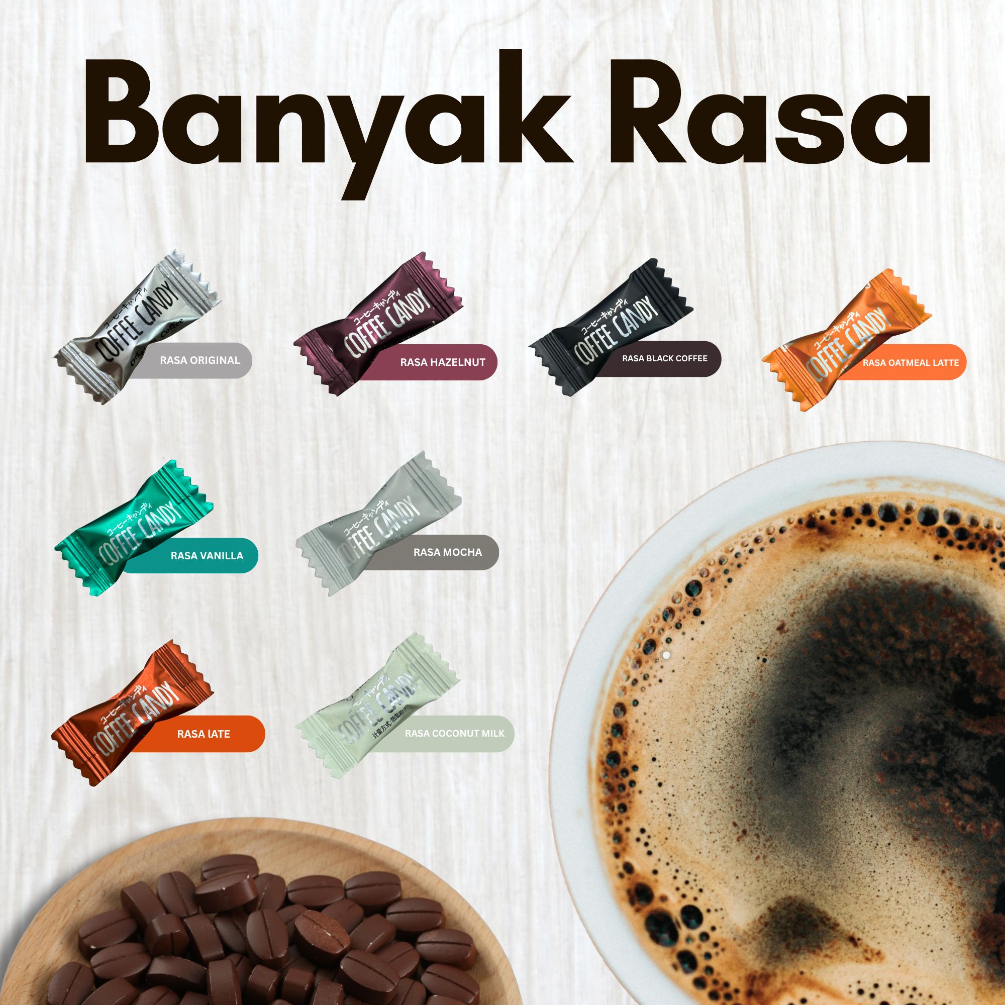 Permen Coffee Candy 8 Rasa Pilihan Biji Coffee Original Black Coffee Oatmilk Late Coconut Milk Mocha Vanilla Latte Hazelnut Cocok Untuk Kerja Dan Meningkatkan Produktivitas