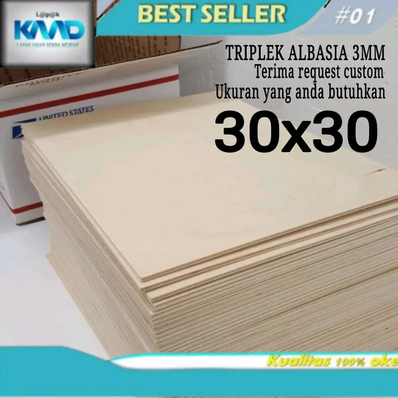LK- Triplek albasia 3mm ukuran 30x30 triplek eceran bisa reques ukuran yang anda butuhkan sudah di ampelas setiap sisi bekas potongan bahan kerajinan tangan Asli