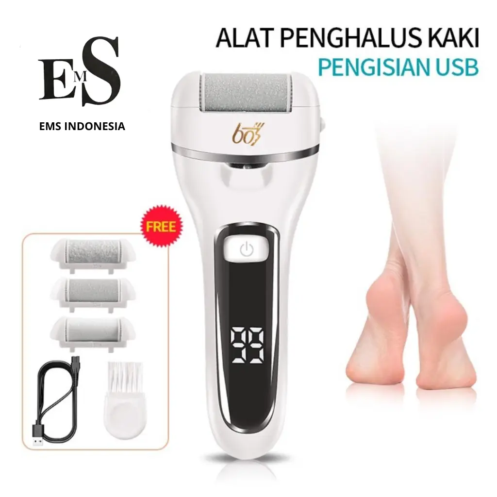 Penghalus Tumit Kaki / Penghalus Kaki Elektrik Untuk Kulit Mati Dan Kapalan / Electric Callus Remover Pedicure Menicure. Mesin Nail