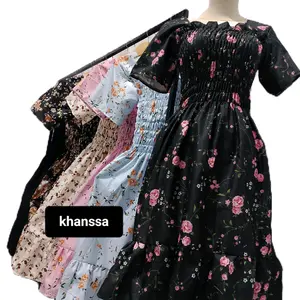 Dress Natasya Motif Kekinian Baju santay Katun