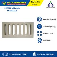 Gambar TRISENSA RO 73E MINIMALIS 20X40 CM ROSTER KERAMIK LOBANG ANGIN VENTILASI BEIGE KW 1 KW A - RO 73E PUTIH dari Tirta Bangunan Kota Depok 1 Tokopedia