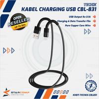 Gambar Tecnix CBL-831 Data Cable 3.1A Fast Charging Usb to Micro || Usb to Type-c || Usb to Lightning - Micro USB dari Starcomp Solo Kab. Sleman 1 Tokopedia