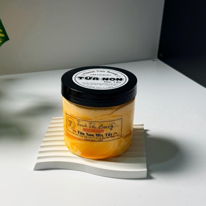 Kem Body Cốt Tữa Non 500G - Tươm Dầu Vàng Trăng Khử Thâm Cấp Ẩm Collagen Vitamin E Hỗ Trợ Dưỡng Ẩm Làm Trắng Da Cho Da Vàng Ngăm Đen Lì