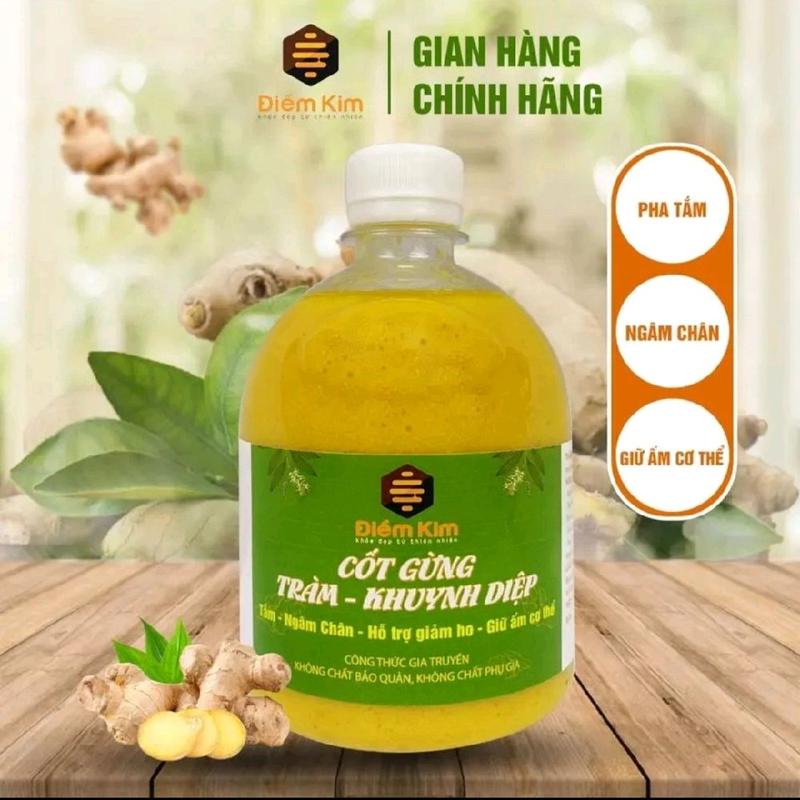 Cốt Gừng Tràm Khuynh Diệp Điềm Kim CÓ BÃ 500ml- Tắm Bé, Ngâm Chân, Giữ Ấm Cơ Thể, Giảm Ngứa Lặn Rôm Sảy