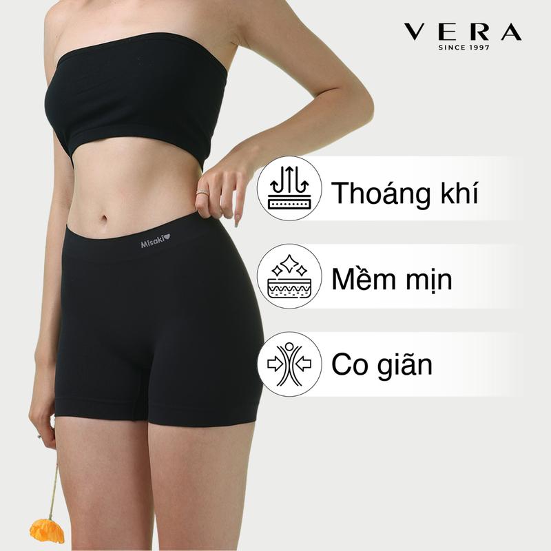  Quần boyshort Misaki seamless nữ Misaki polyamide trơn  Phiên bản nâng cấp  - M1071 