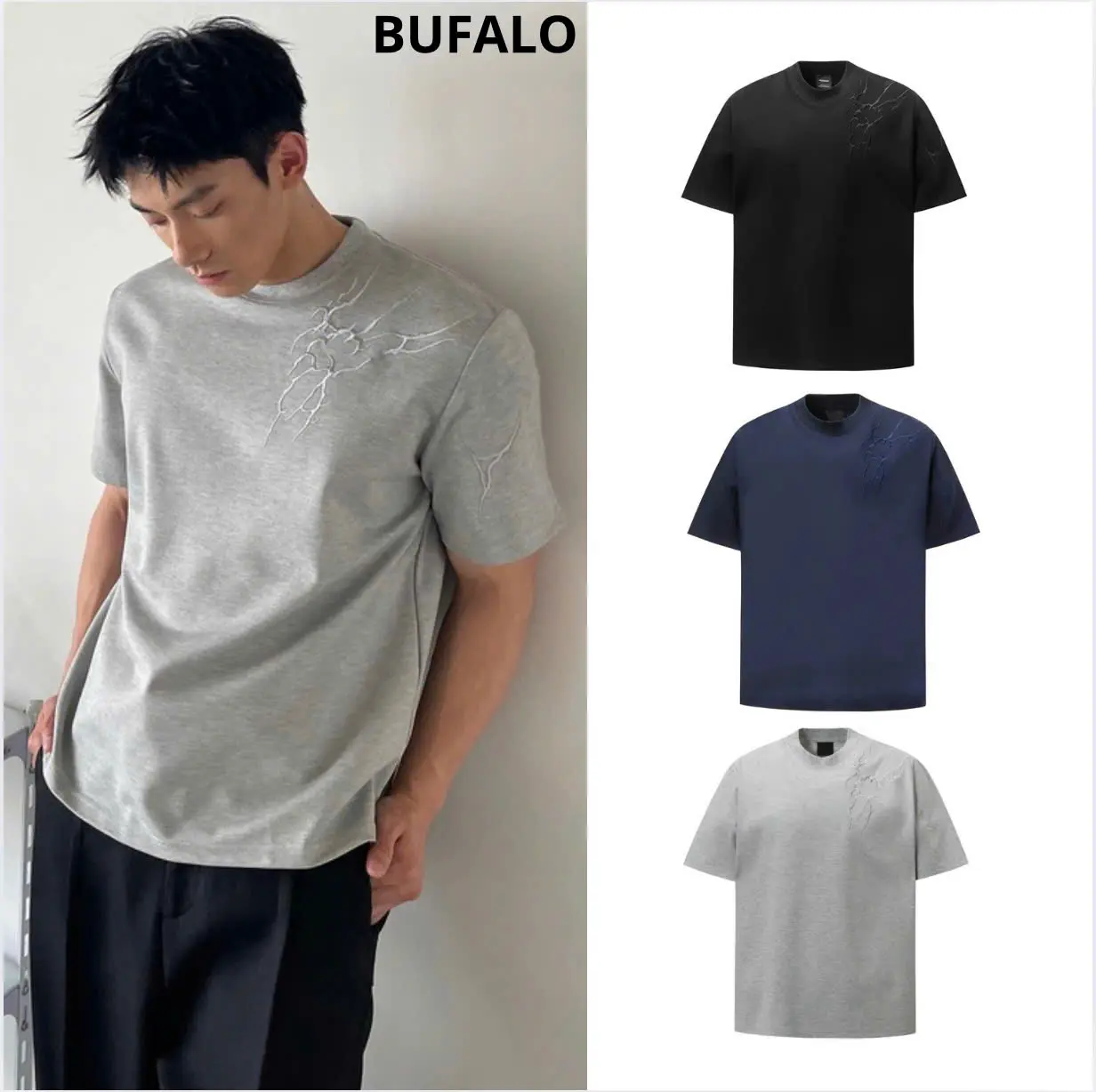 [ DEAL MỞ BÁN ] COMBO 2 Áo Thun Nam Nữ Form Rộng Hình Thêu nổi sắc nét, Chất liệu cotton cao cấp mềm mịn thoáng mát M04-BFL