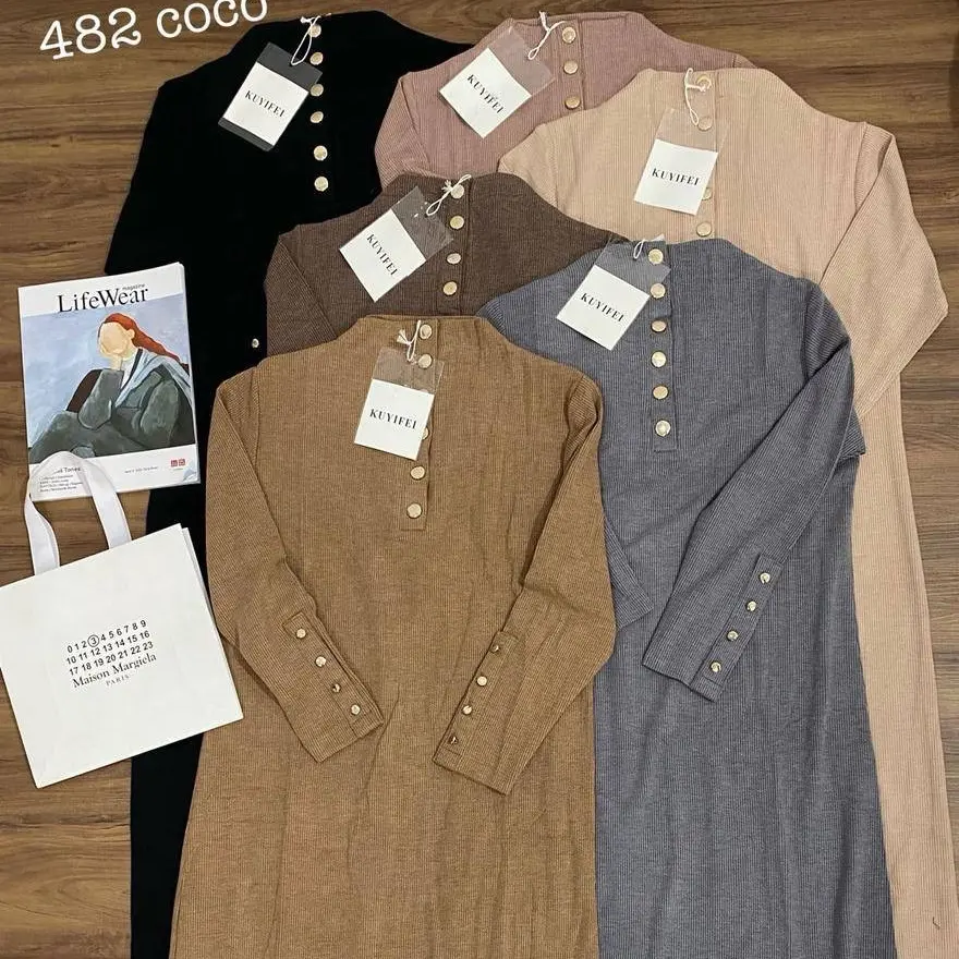 Gamis Midi Import Knit Import