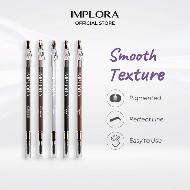 Implora Eye Brow - Pensil Alis Dilengkapi dengan rautan dan kuas yang lembut 1
