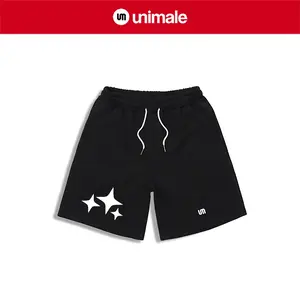 UNIMALE Celana Pendek Pria Unisex Boardshort Three Star Hitam