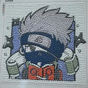 Mainan Diy Diamond Painting Edukasi Bingkai Ukuran 15cm Lukisan 5D DIY Diamond Painting Full Drill