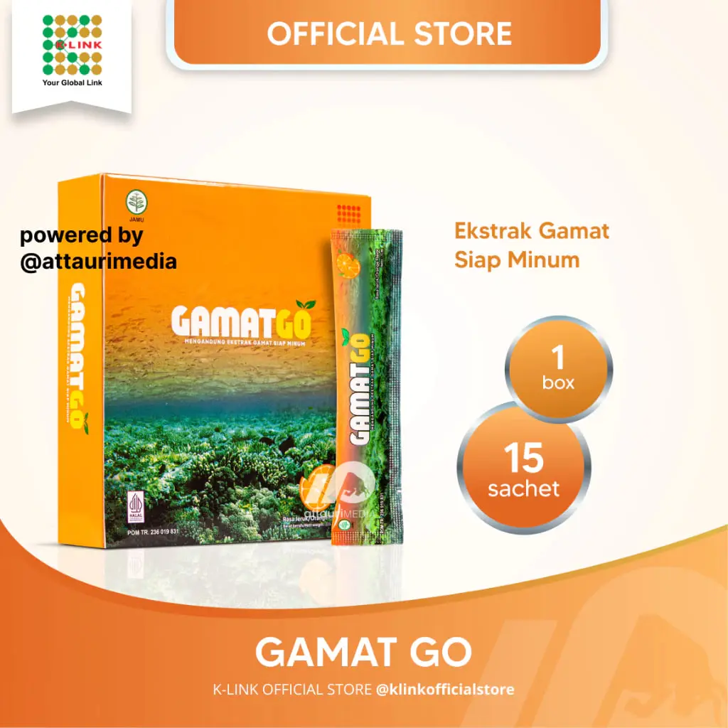 Gamat GO Penerus Gamat Emulsion Premium (1 Box isi 15 Sachet) Membantu Regenerasi Sel Suplemen Kesehatan Ekstrak Gamat Emulsion K-Link Official Store K-Link Original Store Attauri