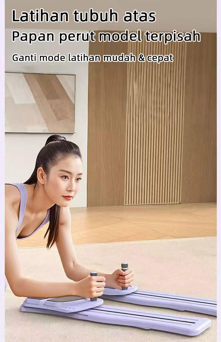 XMVP Papan Latihan Perut Multifungsi untuk Latihan Pilates & Garis Otot Bokong Kaki & Panggul Anti-Selip Tahan Aus Mudah Dilipat untuk Rumah Kursi