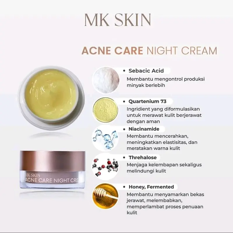 (READY STOK) MK SKIN MAHARANI KEMALA SKINCARE Whitening, Acne, Melacare skin basic untuk merawat dan menghilangkan flek hitam pada wajah mengencangkan wajah 6