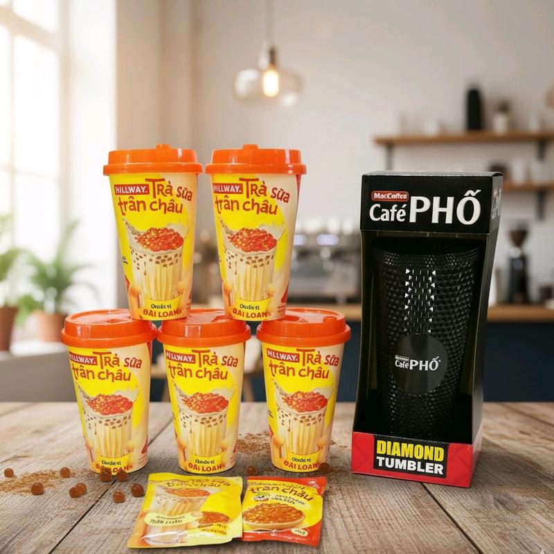  10ly trà sữa tặng kèm 1 ly kim cương 750ml trà  sữa  gói  tự  pha 