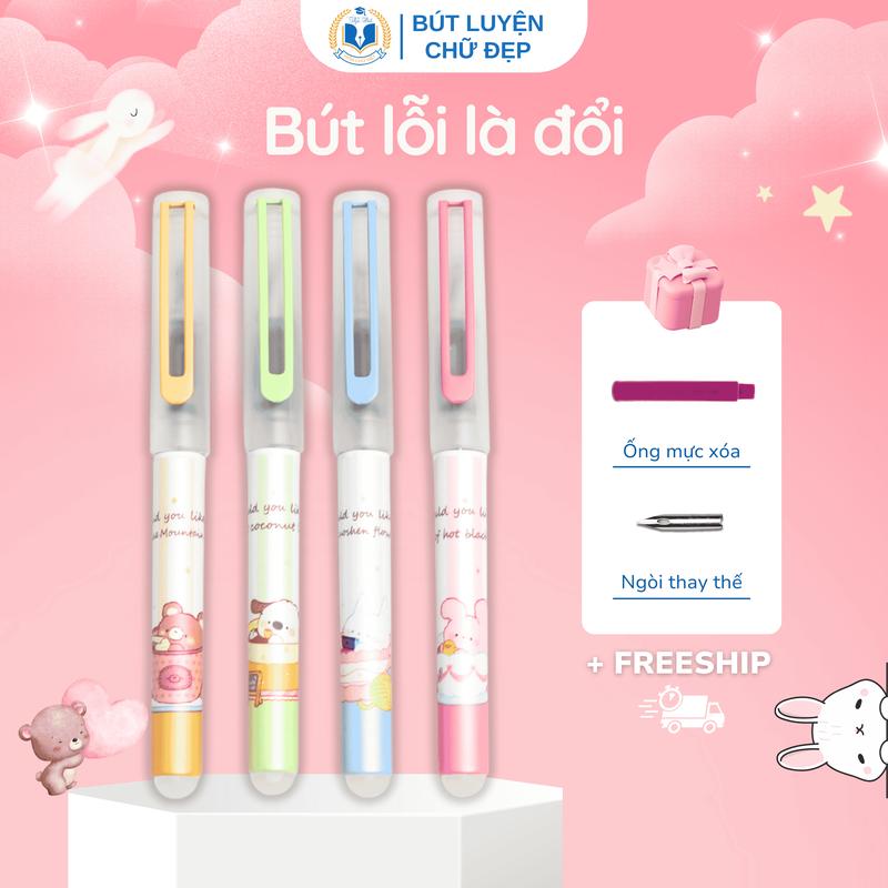 Bút mực xóa được Hồn Chữ Việt B03 ngòi kim tinh êm trơn bút luyện chữ đẹp bút máy bút viết chữ đẹp
