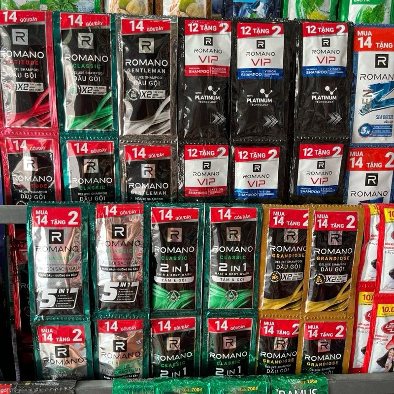 Combo 5 Dây Dầu Gội Dành Cho Nam các loại: Romano, Xmen