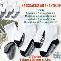 Gambar kaos kaki sekolah anti slip / antislip anak putih telapak hitam abu polos hitam dari MySocksJakarta Kota Administrasi Jakarta Utara 2 Tokopedia
