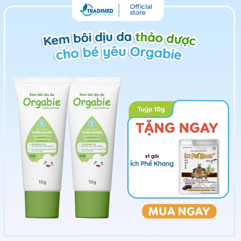 Kem Bôi Dịu Da Orgabie Cho Bé - Tradimed Pharma, Chống Viêm Ngứa, Giảm Hăm, Dưỡng Ẩm Dịu Mát Da 10g
