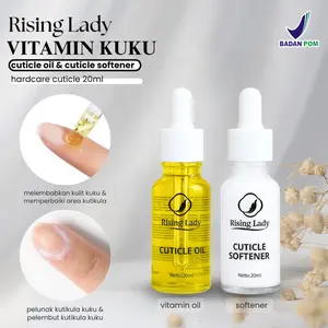 BPOM Rising Lady 10ml/20ml Vitamin Oil Kutikula Kuku/Cuticle Softener Pelunak Kutikula Kuku/Minyak Perawatan Pelembut Kuku