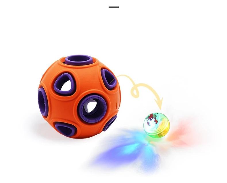 Product Introduction of Pet Toy Ball Ring Bite Resistant Sound Making Dog Toy Rubber Tooth Grinding Training Ball Pet Supplies Interactive Dog Toys 1