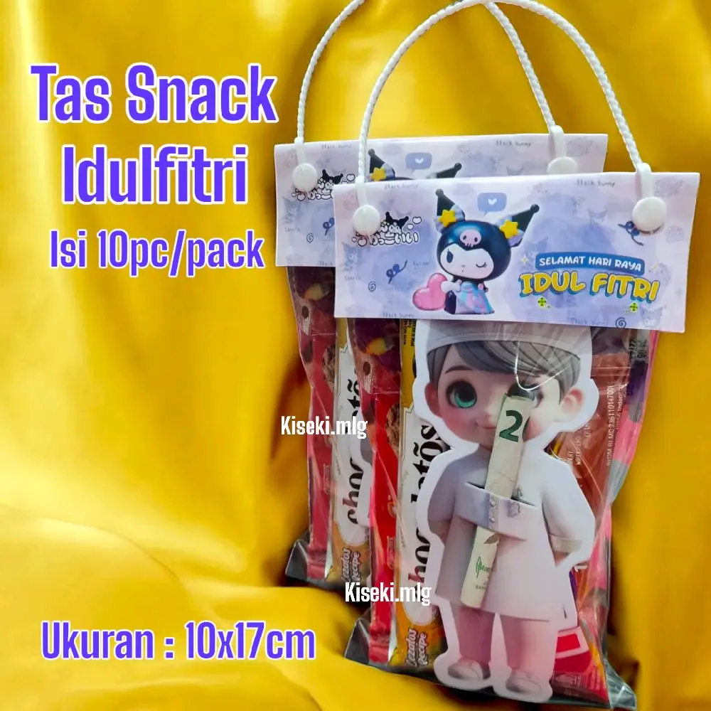 10pc per pack Plastik Snack Lebaran Idul fitri ukuran 10x17cm