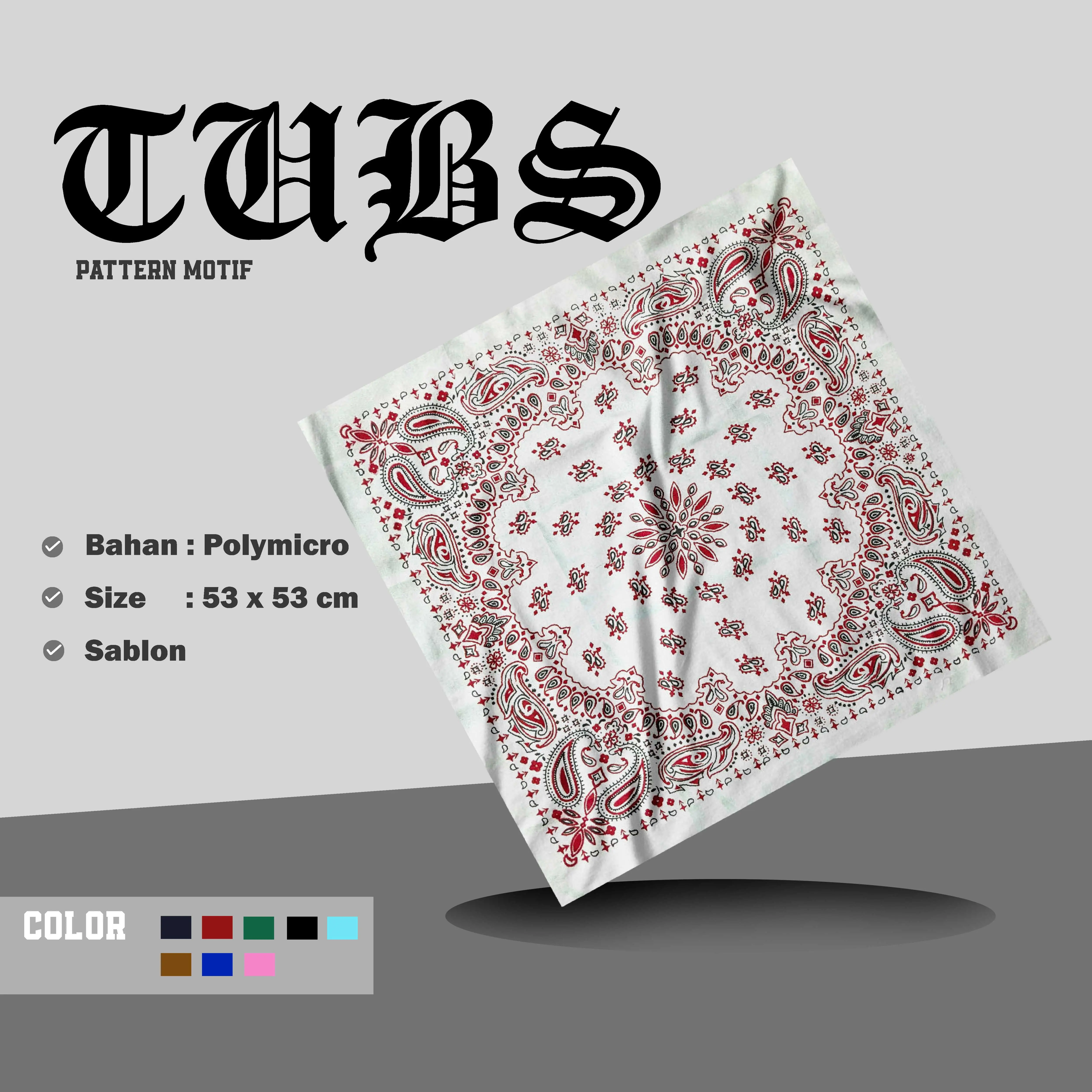 Slayer Bandana Scraft Motif Klasik Pattern dengan Desain Elegan dan Tampilan yang Menarik 53x53cm