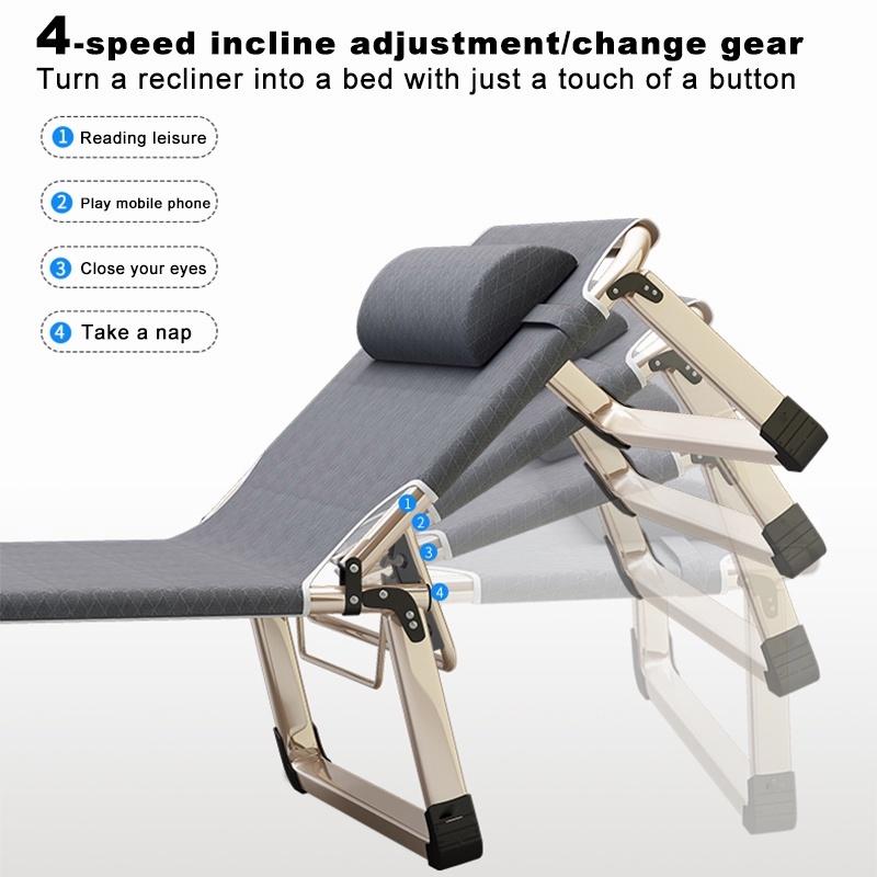 Product Introduction of 【Load150-300KG】Folding Bed with Mattress Adjustable Heavy Duty Single Foldable Bed Chair For Home/Office/Outdoor furniture kerusi lipat kerusi taman outdoor foldable chair kerusi sandar duduk 32