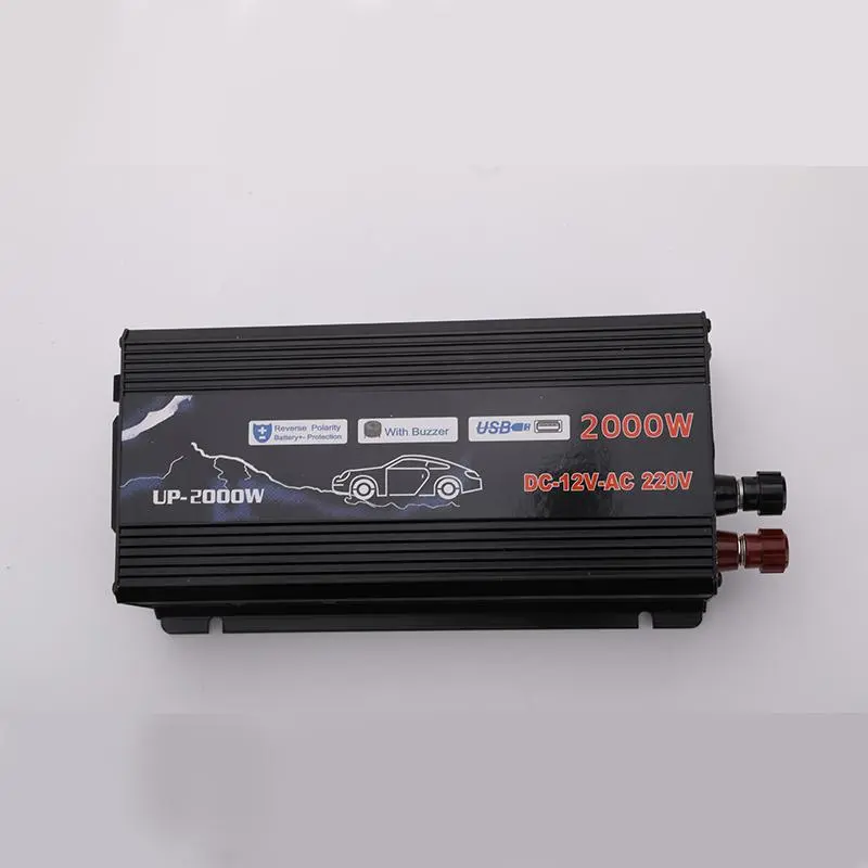 2000W Power Inverter 500 watt 1000watt 1000w DC 12V/24V ke AC 220V Perubah Arus Listrik DC to AC Lampu Kipas Angin Charger