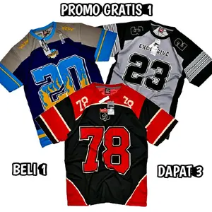 PAKET 4 PCS Harga Pabrik Kaos JERSEY Premium Bahan Pria Wanita Elegan Santai