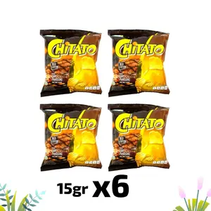Chitato Rasa BBQ 15gr per 6pcs Kentang Renyah Di Balut Rasa Barbeque Lezat Cemilan Favorit Makanan Cepat