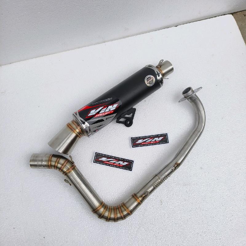 Knalpot Samlong Original VIN PROJECT fullsistem saringan full dan bor inlet 38 vario 125/150 beat scoopy mio nmax aerox all matic engker 3