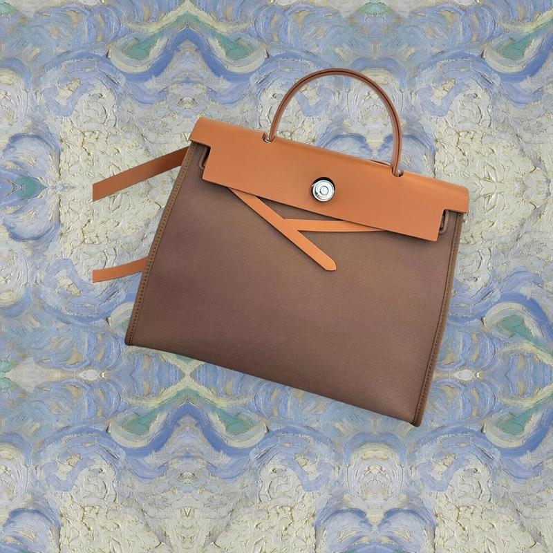 Product Introduction of 30cm Canvas with Calf Leather Sling Bag [Another Bag] 5