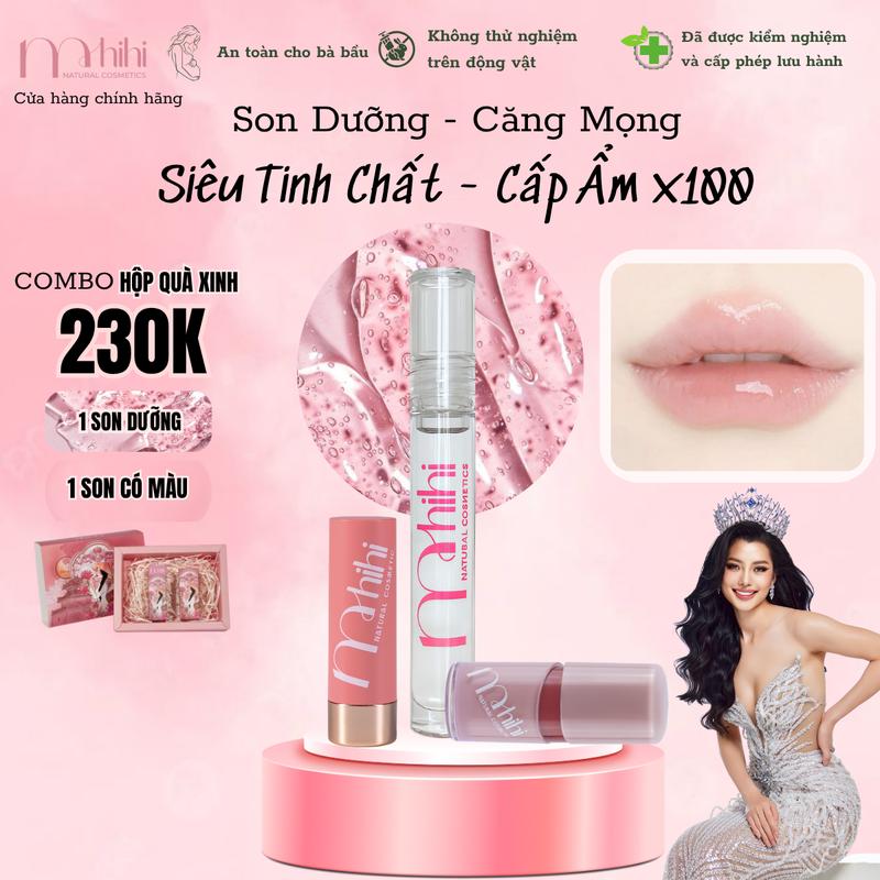Son Dưỡng Tinh Chất Cấp Ẩm Mọng Môi _ COMBO 1 Son Dưỡng + 1 Son Không Chì