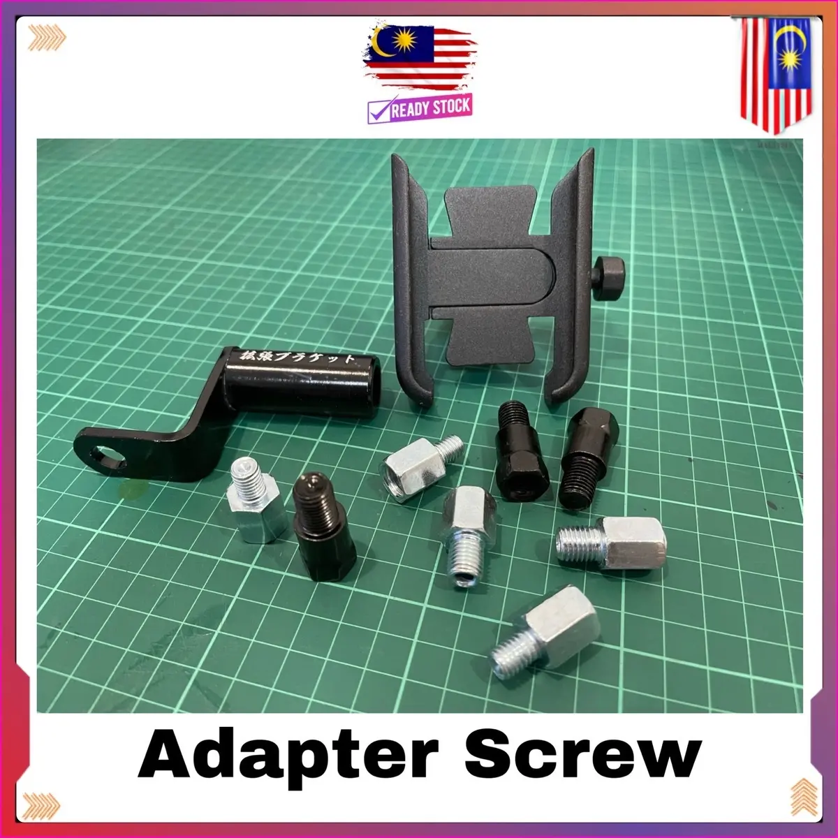 Ready Stock Adapter Screw Side Mirror Adaptor Skru Tambah Tinggi YAMAHA LC135 Y15ZR NMAX NVX HONDA RS150 Vf3i
