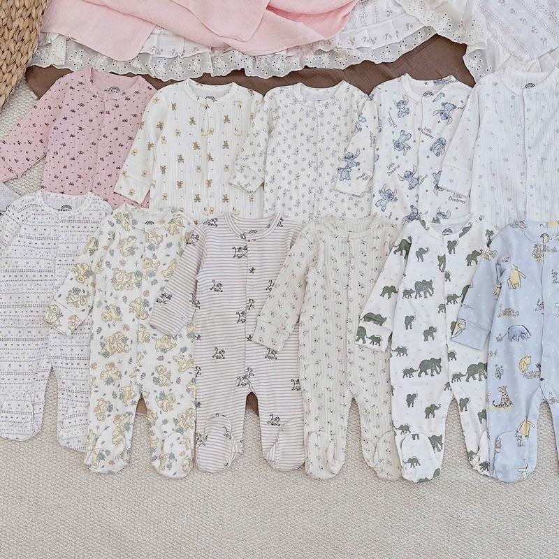 Body sleep cúc bấm chất cotton mềm mại cho bé trai bé