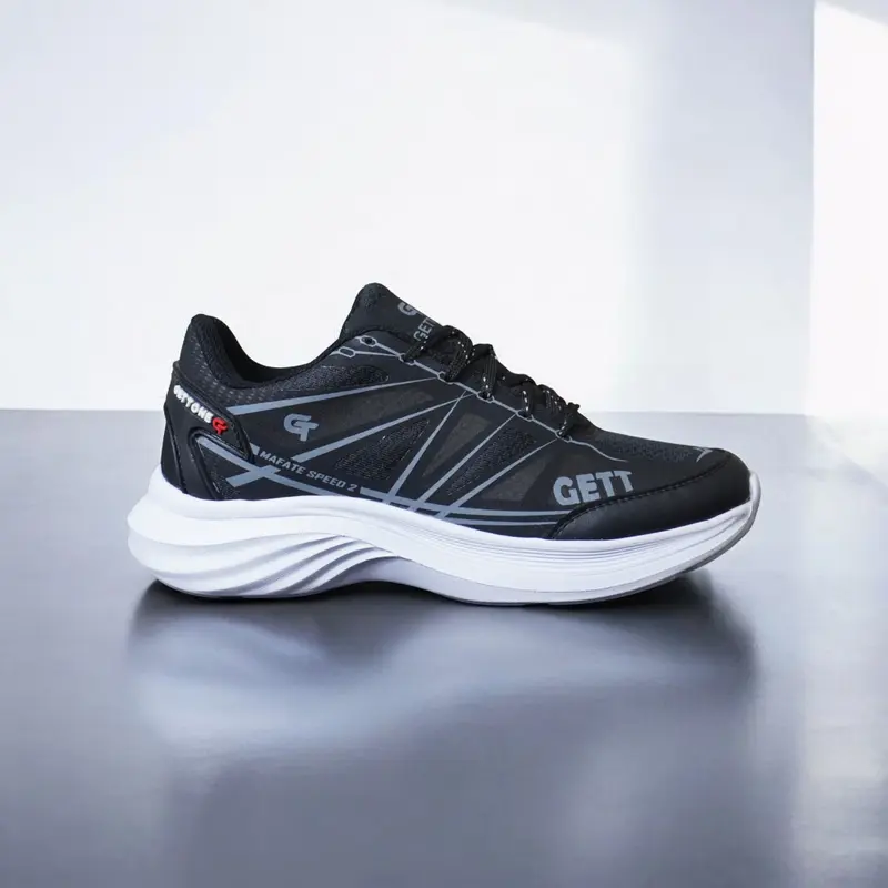 Sepatu Sneakers lari running Hitam Pria Wanita 5
