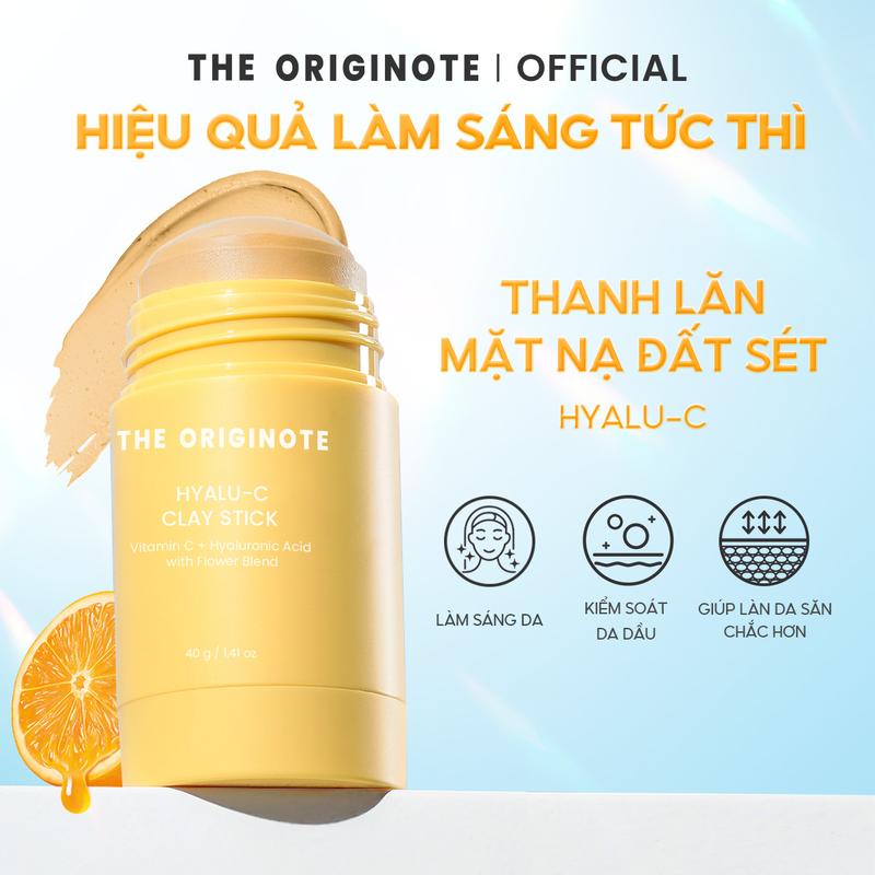 MỚI Thanh lăn mặt nạ đất sét Hyalu-C The Originote hỗ trợ dưỡng trắng da mặt làm săn chắc dan lột mụn đầu đen Clay Stick 40g