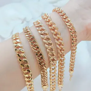 Gelang Rantai sisik padat  polos simpel perhiasan perempuan perhiasan wanita rosegold jewelery Bracelets-GUDANGPERHIASAN887