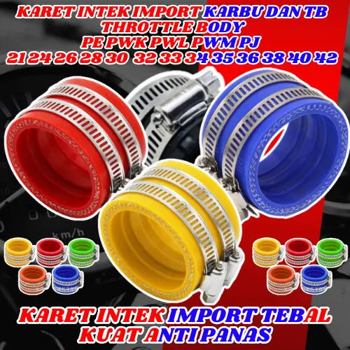 Karet Intek Manipul Karet Sambungan  Penyambung Intake Manipol TB Throttlebody Throttle Body Karbu Karburator PWK PE PWL PWM PJ 21 24 26 28 30 32 33 34 35 36 38 40 42 Import
