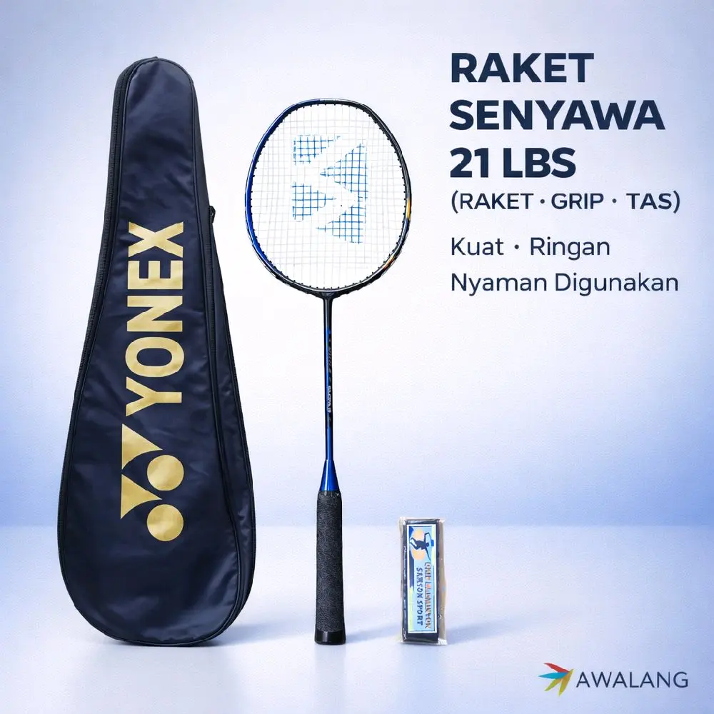 Raket bulutangkis senyawa berlogo PBSI 1 RAKET 1 GRIP 1 TAS raket badminton