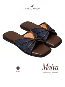 Isabel Adelia MALVA SandalWanita Main Pantai Slip On Sendal Teplek Casual Vintage Simple Minimalist